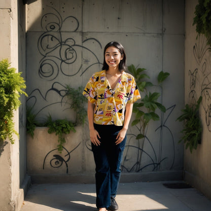 Sunshine Bloom Printed Shirt