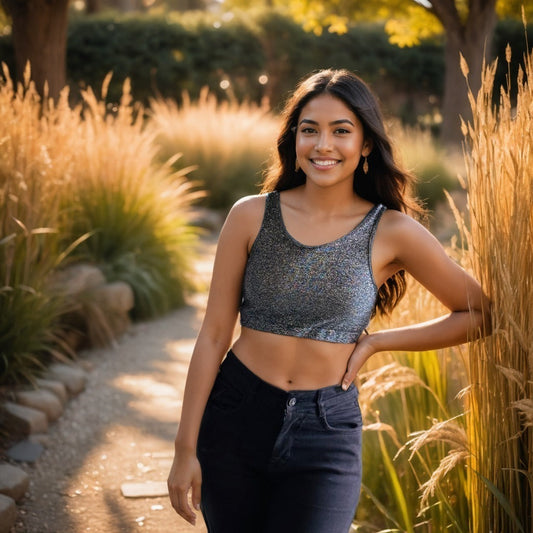 Midnight Sparkle Crop Top