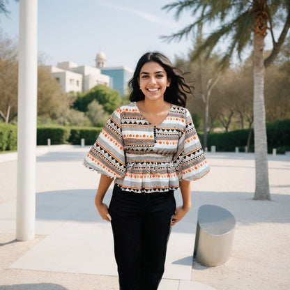 Ivory Lace Peplum Top