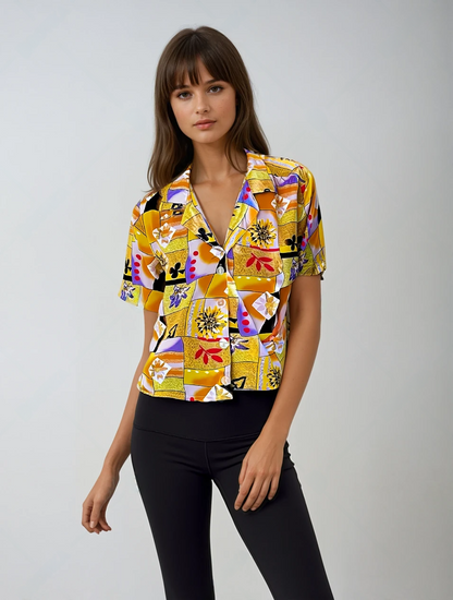 Sunshine Bloom Printed Shirt